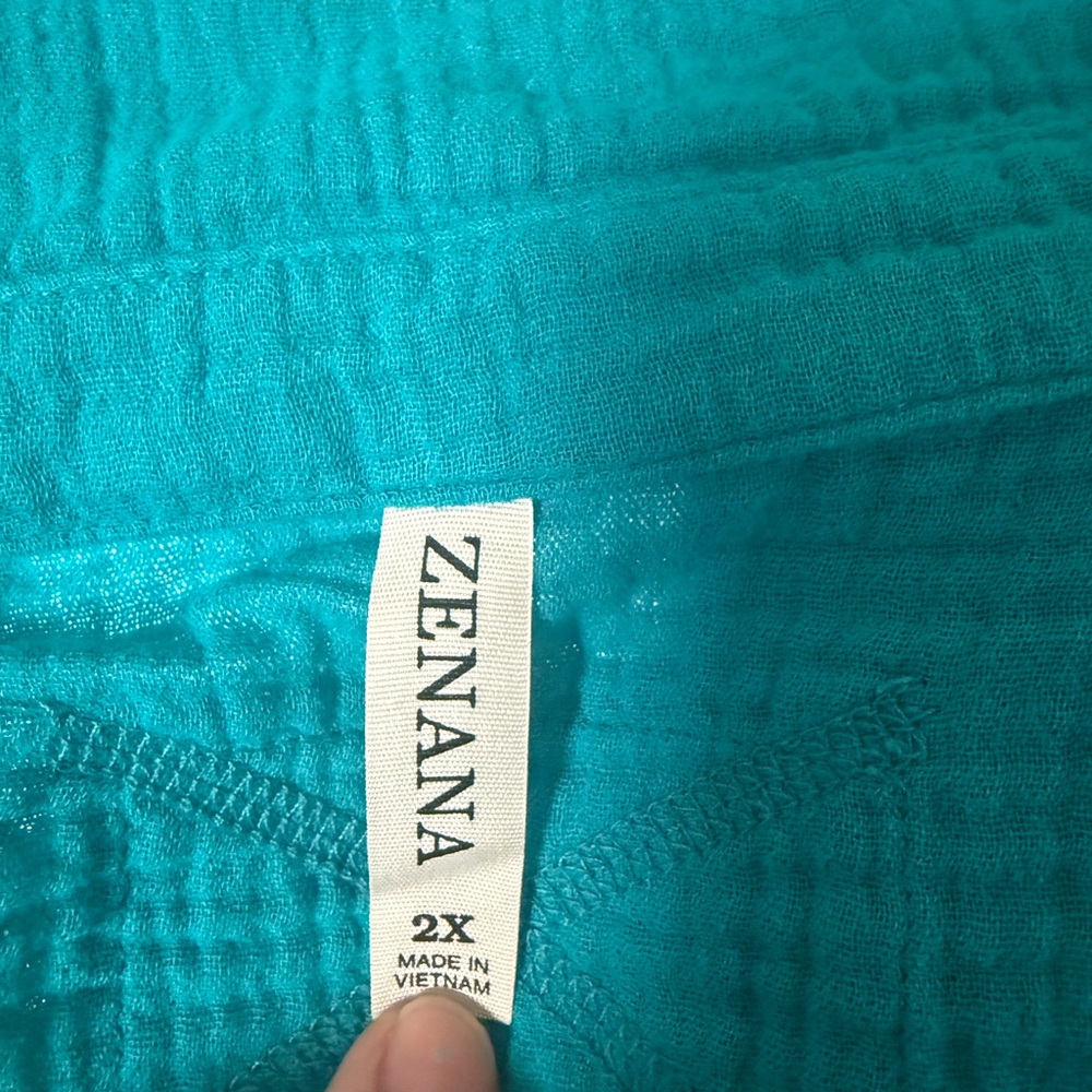 Zenana Teal Top 2X